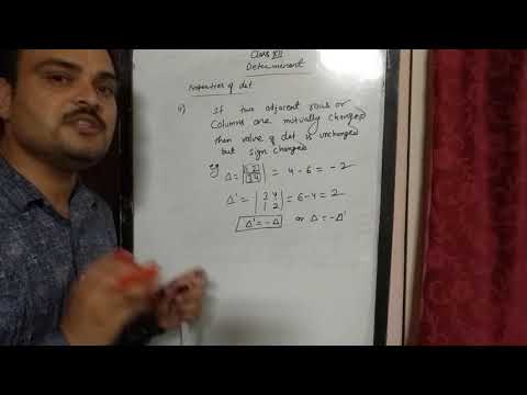 Class12 maths determinant part 3 (properties of determinant)