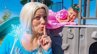 Elsa and Ariel Play Hide and Seek with Princess Butterfly!