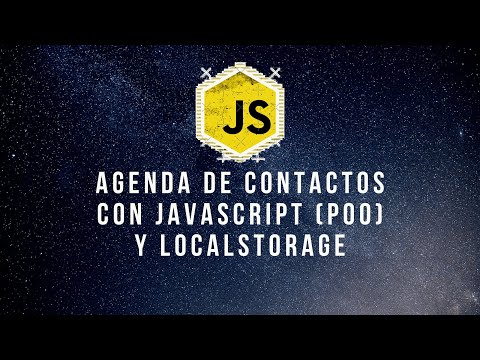 Agenda de Contactos Con JavaScript (POO) y LocalStorage