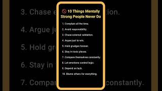10 Things Strong Minds Never Waste Energy On. Protect your mental power.