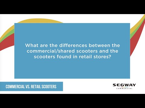 What are the differences between the shared scooters and the scooters found in retail stores?