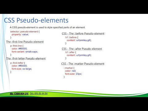 How to use CSS Pseudo elements
