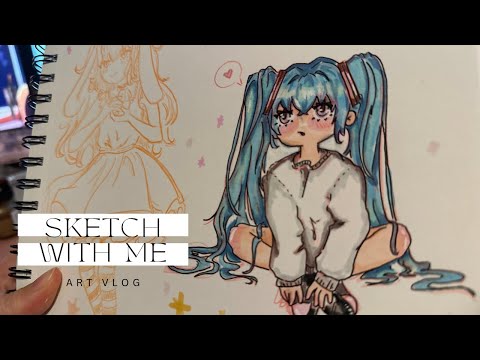 sketch with me | ohuhu alcohol  markers | facetime vibe why i dont quit with low views