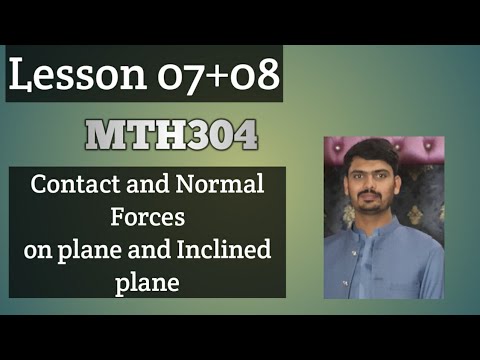 Lesson 07+08 mth304 || Contact forces on plane and inclined planes,
