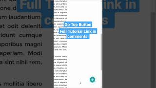 Amazing Go Top button using HTML CSS & JQuery