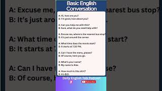 Basic English conversation #shortvideo  #basicenglish  #EnglishListening #learn #englishconversation