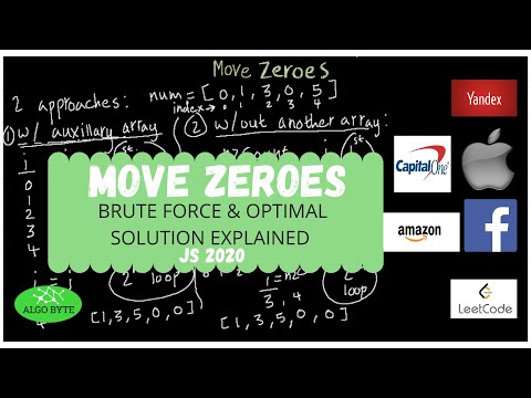 Facebook & Amazon's MOVE ZEROES | LeetCode | [step - by -step visual code walk-through | JAVASCRIPT