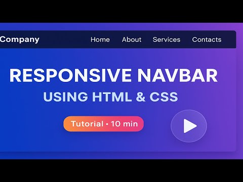 Responsive Navbar Using HTML & CSS | Step-by-Step Tutorial for Beginners