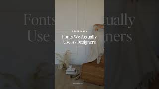 5 free fonts in Canva we actually use as graphic designers. #branding #design #canvatips