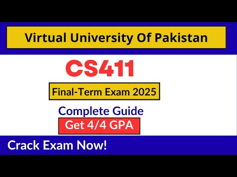 CS411 Final Term Preparation  | 100+ MCQs with References | 100% Correct Solutions