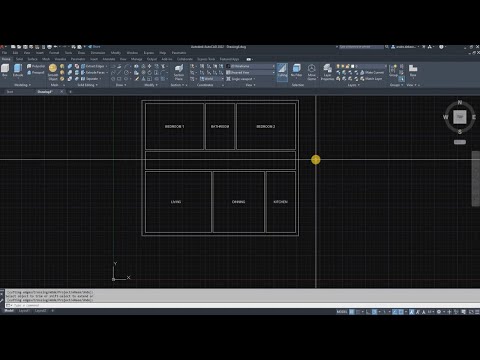 AutoCAD : How to draw a house plan Part 1