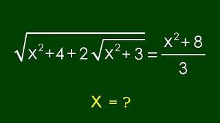 A Nice Algebra Problem | Math Olympiad x=?
