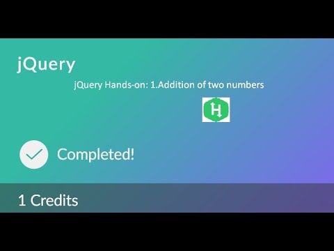 jQuery Hands-on: 1. Addition of two numbers (1 Credits) || Fresco Play