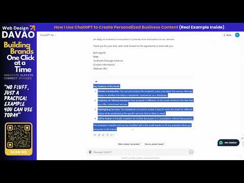 How I Use ChatGPT to Create Personalized Business Content | NO Fluff, a Practical Example to Use NOW