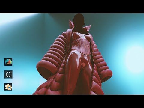 Digital Fashion VERSACE Gigi Hadid - Blender 3.1 Cycles + Clo3d + Daz3D Timelapse Tutorial