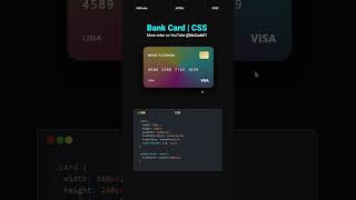 How to make bank card using css with animated background #webdesign