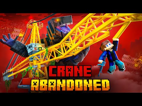 I SURVIVED ON AN ABANDONED CRANE IN MINECRAFT!