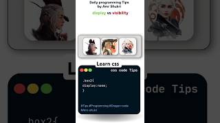 Learn the difference between display:none; & visibility:hidden; #learn_css #frontend #programming