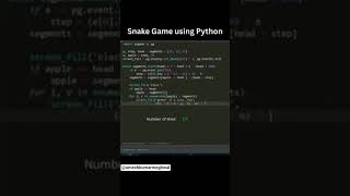 Snake game using python #pythonhindi #coding #websitedomain #websitebuilder #staticwebsited