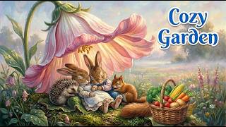 Cozy Cottage Garden (4K)🌿🐰 | Relaxing Storybook Ambience (1 Hour)