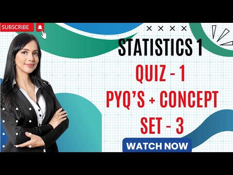 STATISTICS 1| PYQ's + CONCEPT , SET - 3| #bsdatascience #qualifier #iitmadras #bsdegree