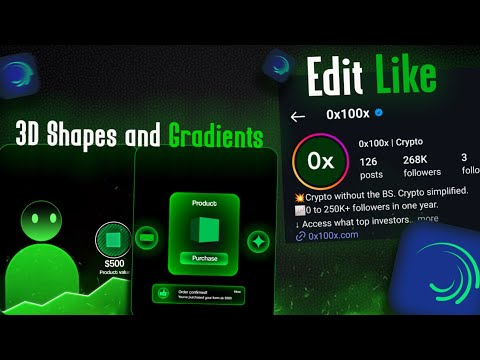 How to Edit Like 0x100 in Alight Motion | 3D Shapes & Gradient Effects Tutorial