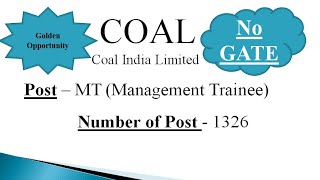 #JobTalks 02: Coal India Limited (MT) for B.Tech/B.E
