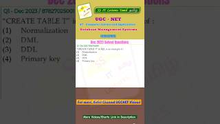 UGCNET 2024 Computer Science & Applications Solved #shorts #ugcnet #ugcnet2023 #tnset2024 #ugcnetcs