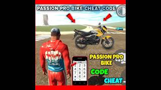 Passion Pro Bike का Cheat Code 🤩 Indian Bikes Driving 3d | #gaming #shorts #viral #gta5