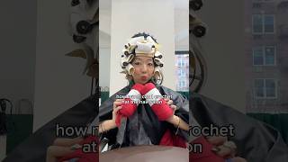 how much can i crochet while getting a perm? #crochet #perm (pattern in full vid on my channel!)