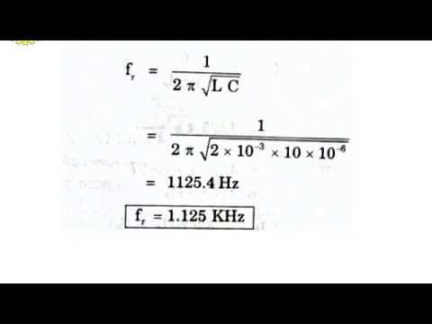 Series Resonance Problems1 - Video Lecture