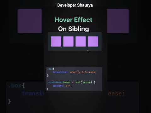 Hover effect on the siblings #coding #webdesign #html