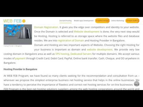 Hosting Provider in Bangalore | Domain - Web space provider in Bangalore