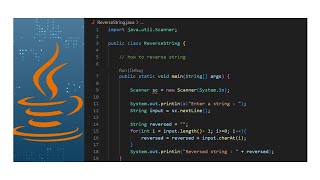 5. String reverse program in java