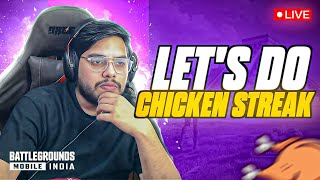 CHICKEN ONLY TODAYYY !!! | BGMI LIVE | JDisLIVE | #vsall #bgmilive