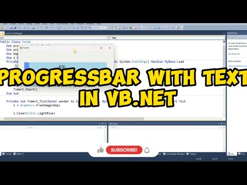 Progressbar with text in VB.Net | without using Label