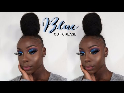 HOW TO: BLUE CUT CREASE | FLAWLESS MAKEUP TUTORIAL | DARKSKIN WOC
