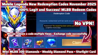 New Mobile Legends Redeem Codes November 10, 2025 - MLBB Redeem Codes Claim it before limit reached 