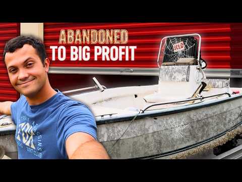 I Bought an Abandoned $500 Storage Unit Boat – Full Fix & Flip – First Water Test!