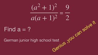 Genius Math Challenge: (a² + 1)² Fraction Problem
