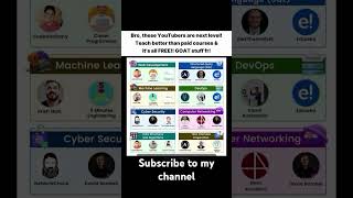 Top YouTubers to learn tech skills for free #tech #youtube #codingplayground