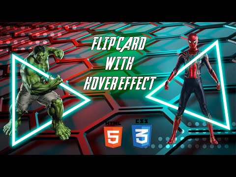 Create Flip Card Hover Effect with HTML & CSS