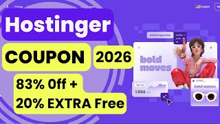 Best Hostinger Coupon Code 2026 | Get Up to 83% OFF + 20% Extra Free