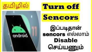 How to Turn off or Disable Sencors in Android Mobile Tamil | VividTech