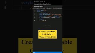 Create Expandable Grid Gallery Using HTML | CSS