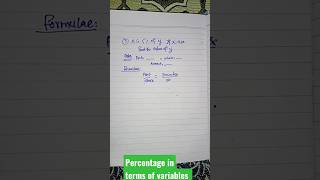 Spsc|Percentage in terms of variable|#spsc #maths #shorts #shortfeed #jeemains #mathstricks