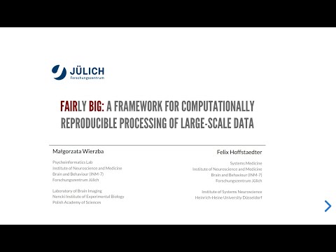 FAIRly big: A framework for computationally reproducible processing of large scale data