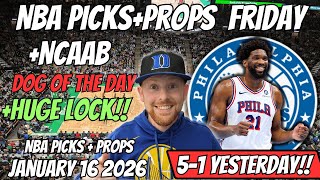 NBA Picks Today Friday 1/16/2026 | Free NBA Best Bets and NBA Props Today