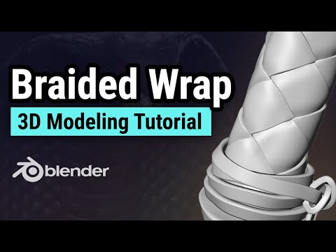 Braided Leather Wrapping / Handle Wrap Blender Tutorial - Magic Cobra Wand Part 3