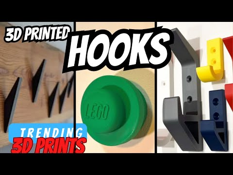 3 unique styles of 3d printed  hooks. ep23 Trending 3d Prints